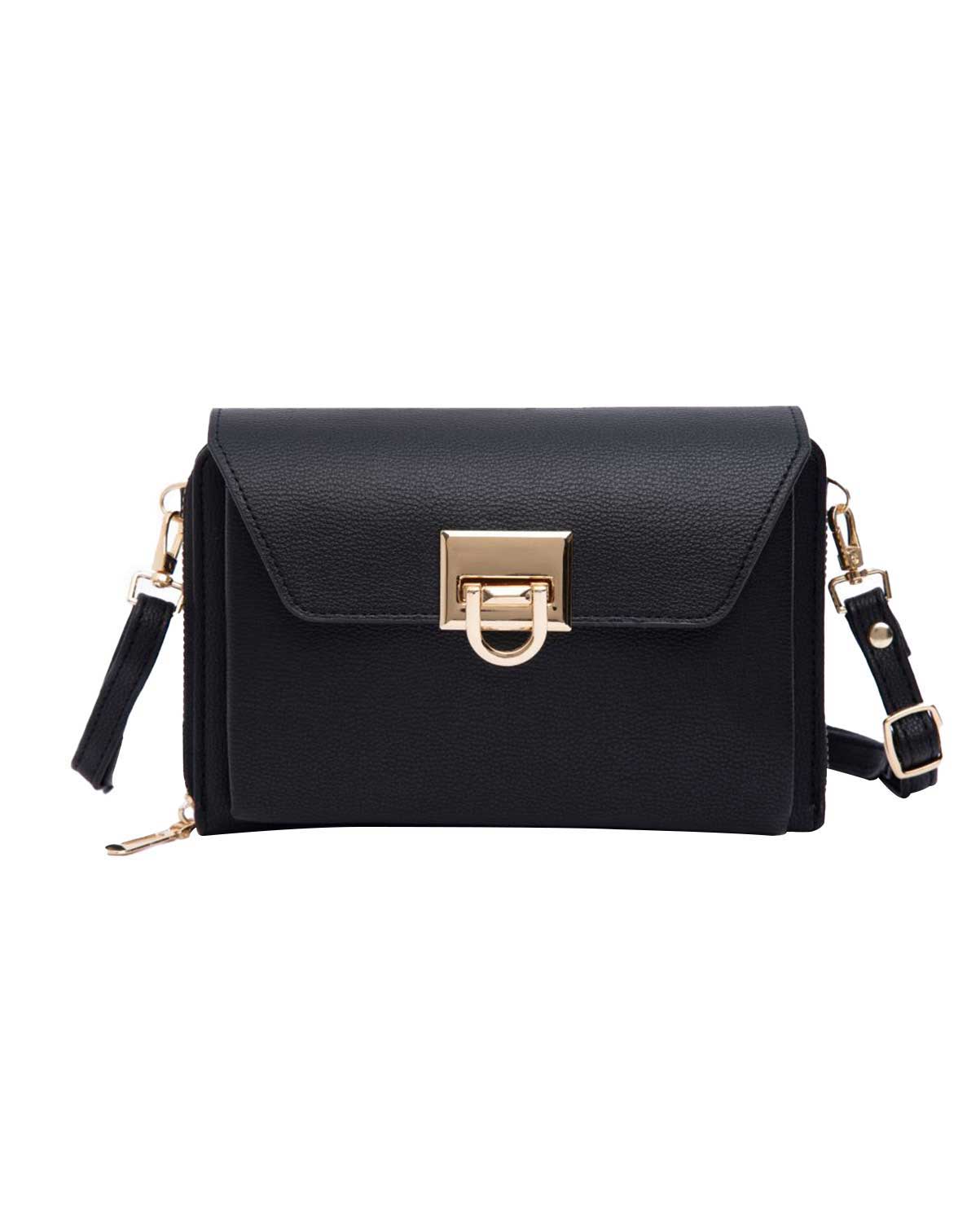 Black Solid Color Faux Leather Women's Clutch Crossbody Bag, Show your trendy side with this awesome Crossbody bag. Ladies Fashion Bag is made of high-quality Faux leather, It feels comfortable, and the solid color denotes sophistication and stylish. Hands-Free Cross-Body adds an instant runway style to your look, giving it ladylike chic. Detachable, adjustable crossbody strap. Perfect Birthday Gift, Anniversary Gift, Mother's Day Gift, Graduation Gift, Valentine's Day Gift.