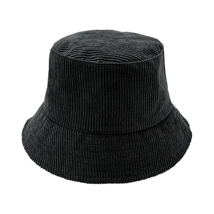Black Solid Corduroy Bucket Hat, show your trendy side with this floral corduroy bucket hat. Adds a great accent to your wardrobe, This elegant, timeless & classic Bucket Hat looks fashionable. Perfect for that bad hair day, or simply casual everyday wear; Accessorize the fun way with this solid Corduroy bucket hat. It's the autumnal touch you need to finish your outfit in style. Awesome winter gift accessory