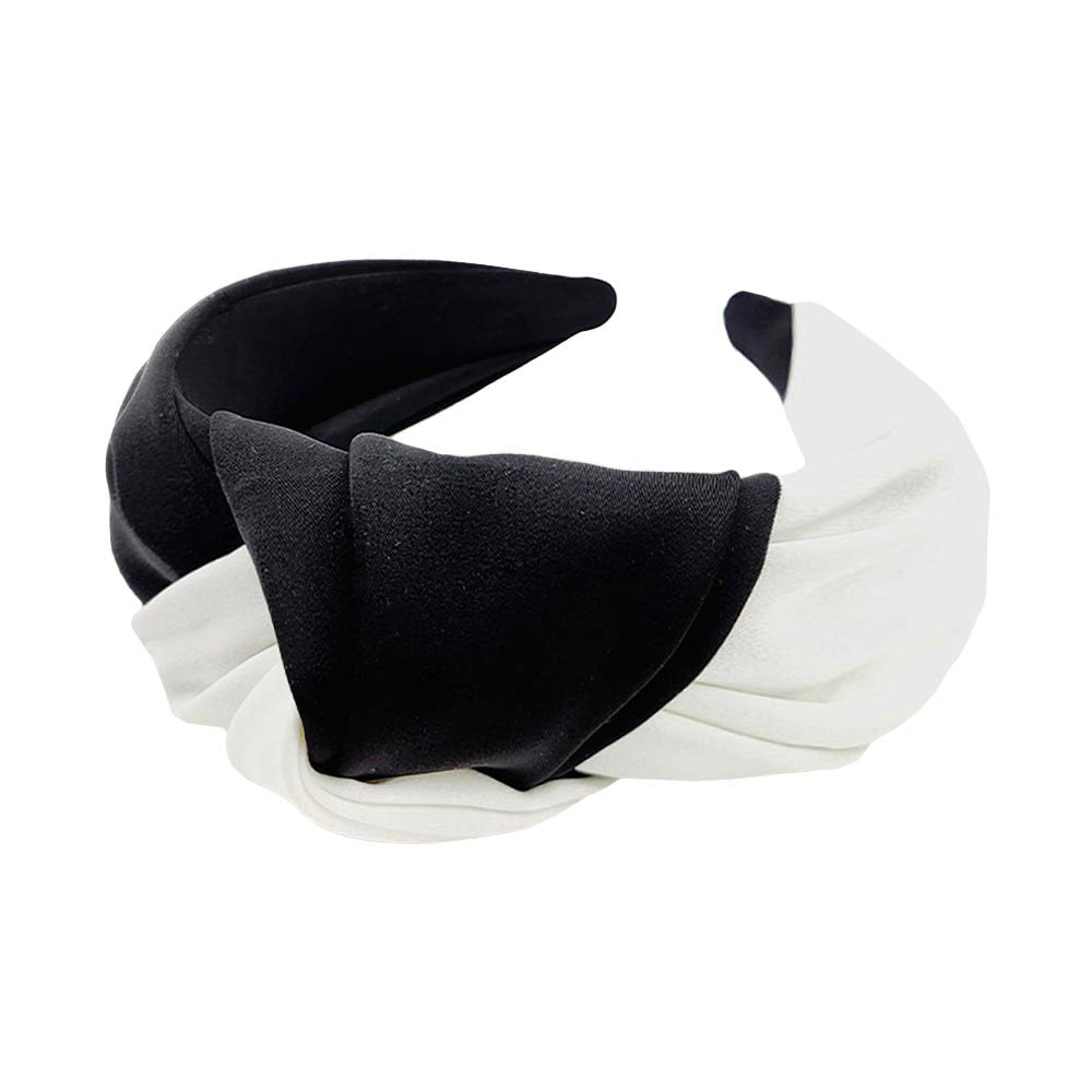 Black White Two Tone Burnout Knot Headband, This headband is very comfortable to wear for everyday use as well as on special Occasions. Push back your hair with this exquisite knotted headband, and spice up any plain outfit! Be ready to receive compliments. Be the ultimate trendsetter wearing this chic headband with all your stylish outfits! Exquisite enough to use on your festive day.
