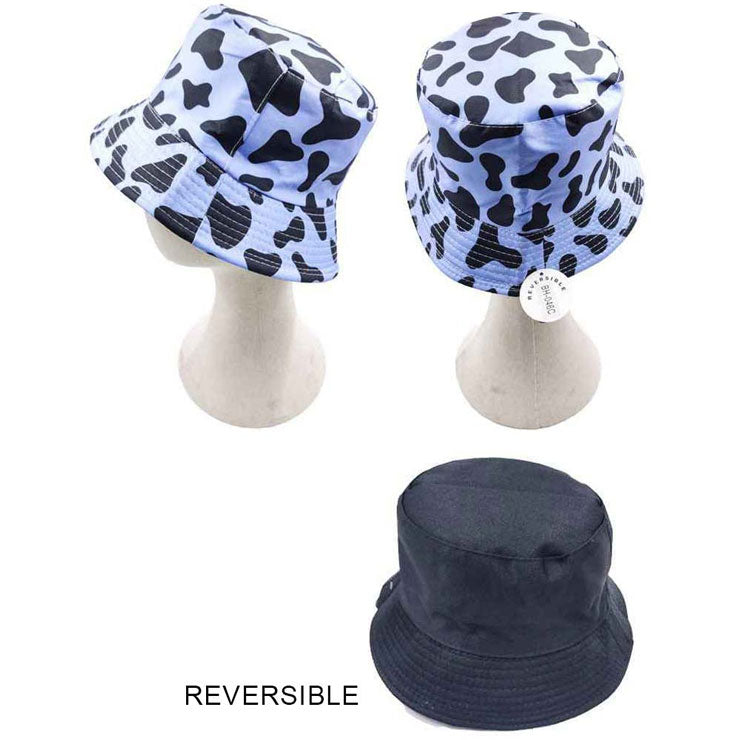 Blue Cow Patterned Reversible Bucket Hat, lightweight fabric provides you sun protection while the sun is beating down and keep you cool and comfortable. You can easily fold this bucket hat and put it in any backpack. This cow patterned animal theme bucket hats is perfect for travel, beach, vacation, trip, outdoor activities, street strolling, fishing for the sun protection headwear.
