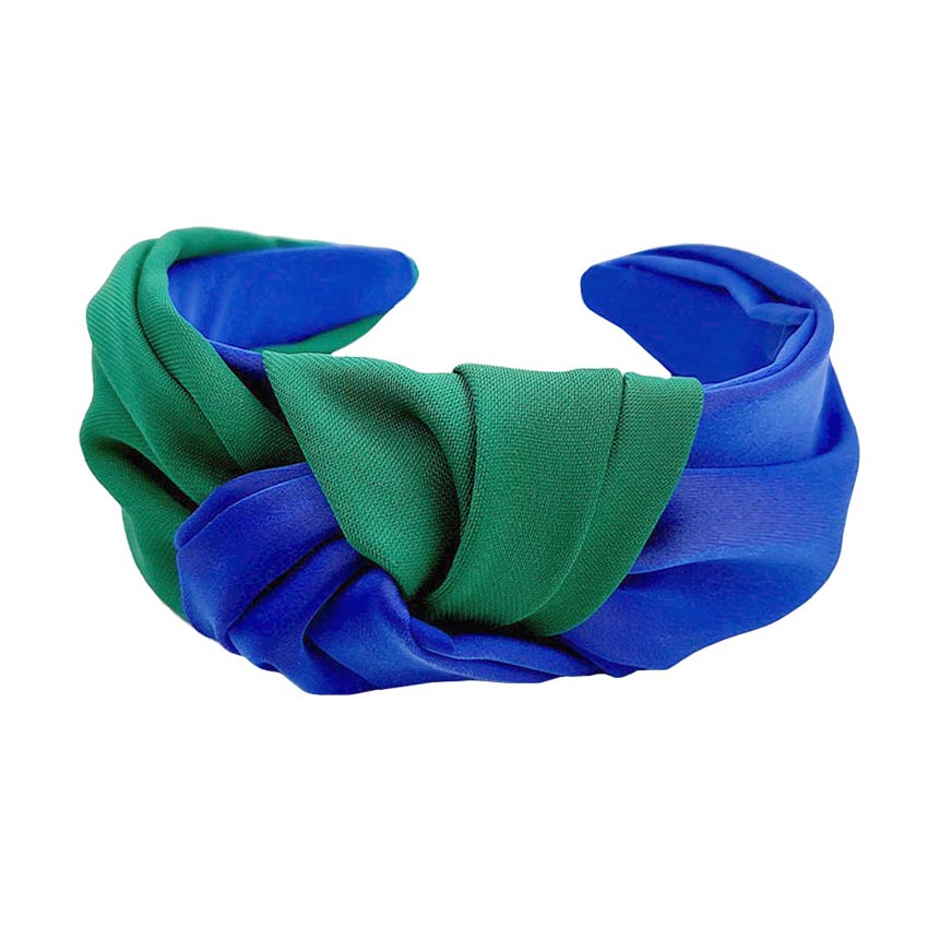 Blue Green Two Tone Burnout Knot Headband, This headband is very comfortable to wear for everyday use as well as on special Occasions. Push back your hair with this exquisite knotted headband, and spice up any plain outfit! Be ready to receive compliments. Be the ultimate trendsetter wearing this chic headband with all your stylish outfits! Exquisite enough to use on your festive day.