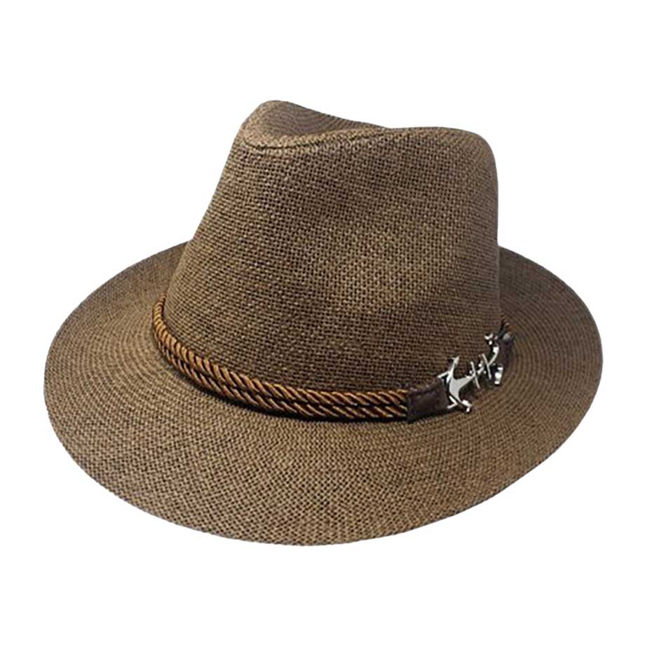 Brown Anchor Band Accented Straw Panama Sun Hat, fashionable design, and vibrant color will make you more attractive. It's a great accessory for any outfit. whether you’re basking under the summer sun at the beach, lounging by the pool, or kicking back with friends at the lake, these sun hats can keep you cool and comfortable even when the sun is high in the sky.