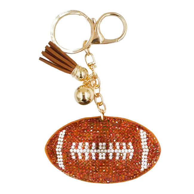 Brown Fashionable Bling Football Tassel Key Chain, is beautifully designed with a sports theme that will make a glowing touch on one's heart whom you love. Made with tassel, this keychain is the best to carry around the keys to your treasure box or your hideout! Make your close ones feel special about sports and make them laugh with this beautiful tassel key chain. It's an excellent gift for your loved ones with count their special affection for sports.