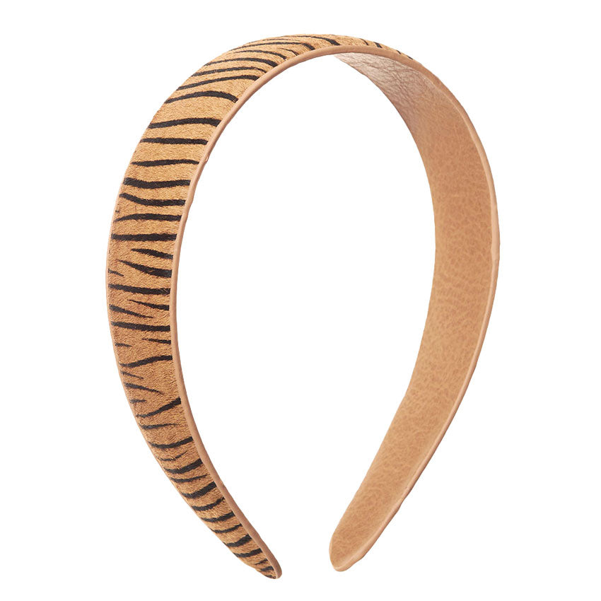 Brown Genuine Leather Zebra Print Headband. These Headband is the perfect spring accessory and so much fun to make! Wear beautiful summer in your hair with this lovely headband. Even better make it more comfortable and less likely to catch or pull hair. you can wear them when you go to work or school, do sports, party, ceremony, traveling, hang out. These zebra themed headband is the perfect gift choice for every lady around you.