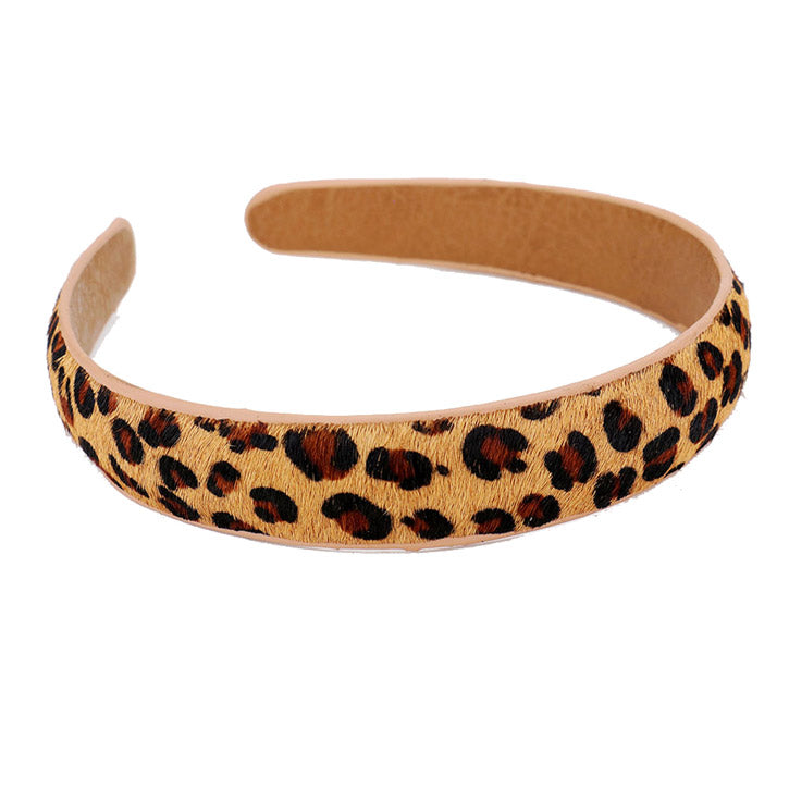 Brown Animal Print Genuine Leather Headband Brown Leopard Print Headband Push back your hair with this trendy headband, spice up any plain outfit & be the ultimate trendsetter with this Brown Leopard Headband, Genuine Calf Hair Headband. Perfect Birthday Gift, Valentine's Day Gift, Anniversary Gift, Mother's Day Gift, Just Because Gift