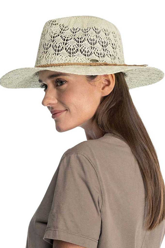 C.C Horseshoe Lace Knitting Panama Hat, whether you’re basking under the summer sun at the beach, lounging by the pool, or kicking back with friends at the lake, a great hat can keep you cool and comfortable even when the sun is high in the sky. Comfortable, and perfect for keeping the sun off of your face, neck, and shoulders, ideal for travelers who are on vacation or just spending some time in the great outdoors.