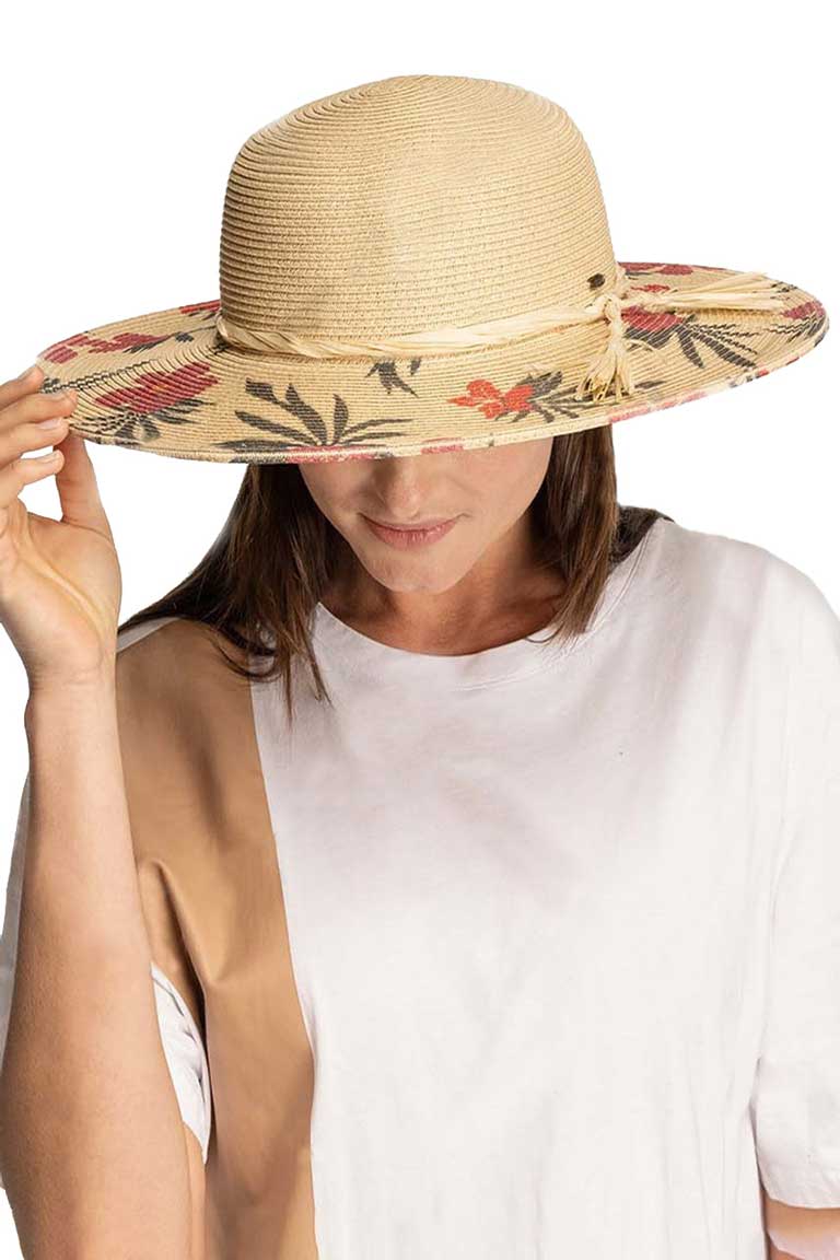 C.C Tropical Floral Wide Brim Straw Hat, This beautiful tropical floral sun hat design gives you the ability to highlight and contrast many different outfits, a great hat can keep you cool and comfortable even when the sun is high in the sky. Large, comfortable, and perfect for keeping the sun off of your face, neck, and shoulders, Great for vacation, beach, resort, parties, travelers who are on vacation or just spending some time in the great outdoors.
