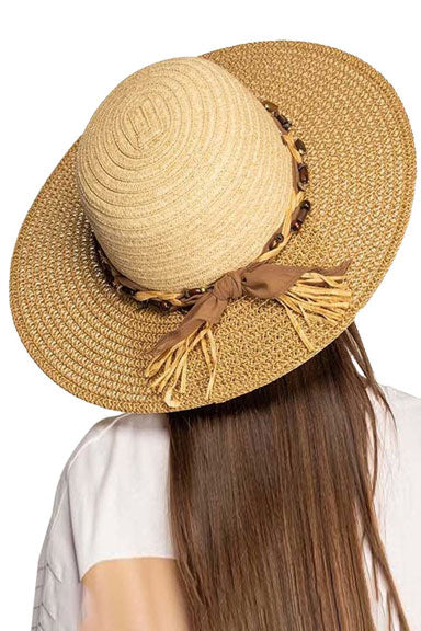 C.C Wooden Beads Braids trim Two Tone Hat, adds a great accent to your wardrobe, Unique, timeless and classic Hat looks cool and fashionable. Perfect for that bad hair day, or simply casual everyday wear; Perfect for bad hair days or simply casual everyday wear; Great gift for that fashionable on-trend friend. Perfect Gift Birthday, Holiday, Christmas .