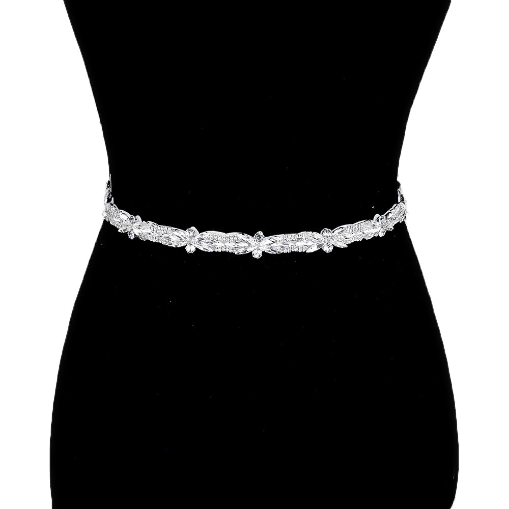Clear Silver Rhinestone Handmade Bridal Wedding Belt Headband, is an awesome rhinestone-designed bridal wedding belt headband that surely amps up your beauty & adds extra luxe to your outlook on weddings. You can use this as a belt or headband at a wedding or bridal confidently to show your elegance & perfect class and make you stand out from the crowd.