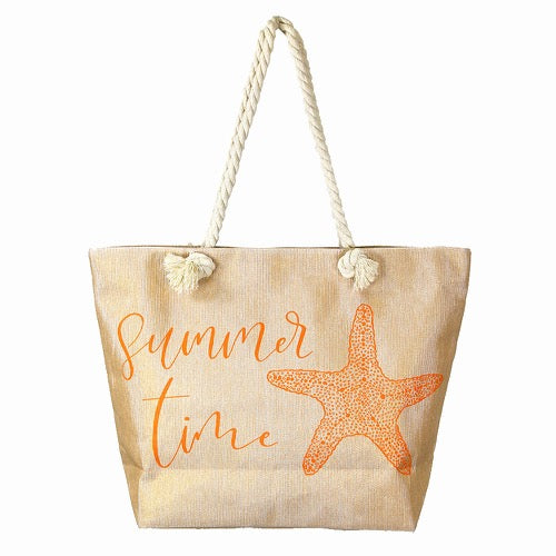 Coral Starfish Summer Beach Bag; great if you are out shopping, going to the pool or beach, this bright tote bag is the perfect accessory. Spacious enough for carrying all your essentials. Great for Beach, Vacation, Pool, Birthday Gift, Anniversary Gift, Summer Starfish Shopper Bag, Soft Rope Handles The Must Have Accessory!