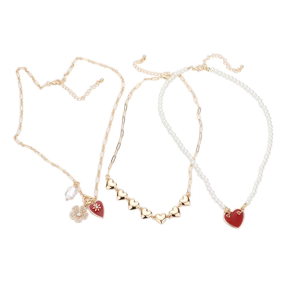 Cream Metal Enamel Heart Rhinestone Embellished Flower Freshwater Pearl Pendant Necklaces. Beautifully crafted design adds a gorgeous glow to any outfit. Jewelry that fits your lifestyle! Perfect Birthday Gift, Anniversary Gift, Mother's Day Gift, Anniversary Gift, Graduation Gift, Prom Jewelry, Just Because Gift