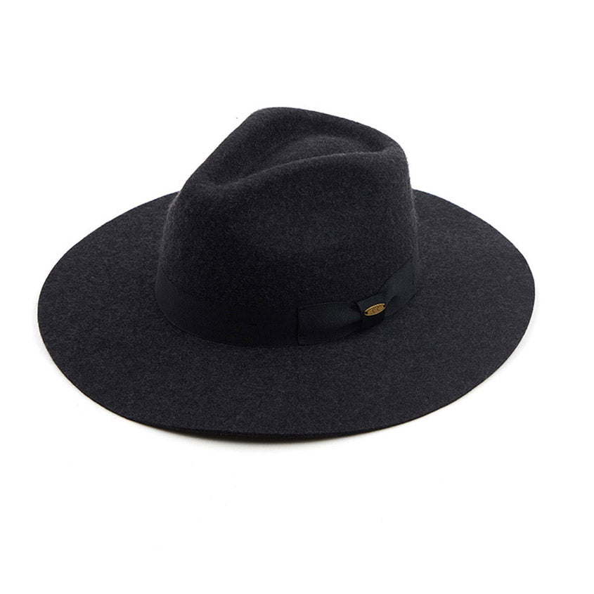 GArk Gray C.C Wool Felt Brim Hat with Wide Strap Trim C.C Panama Hat; Unique, timeless & classic fedora Hat has a wide strap trim material accent. Birthday Gift, Holiday Gift, Christmas Gift, Regalo de Navided, Bad hair days, Everyday wear, Anniversary Gift, Fall Outfit, Fashion Fedora, Valentine's Day Gift, Regalo Cumpleanos