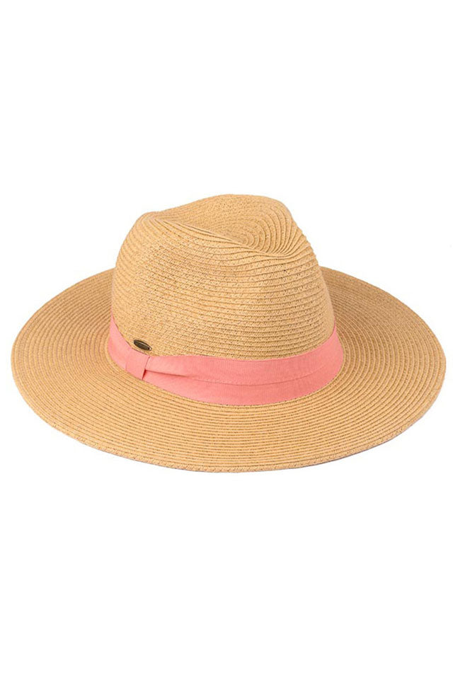 Dark Natural Coral C.C adjustable string straw hat. Whether you’re basking under the summer sun at the beach, lounging by the pool, or kicking back with friends at the lake, a great hat can keep you cool and comfortable even when the sun is high in the sky. Large, comfortable, and perfect for keeping the sun off of your face, neck, and shoulders, ideal for travelers who are on vacation or just spending some time in the great outdoors.