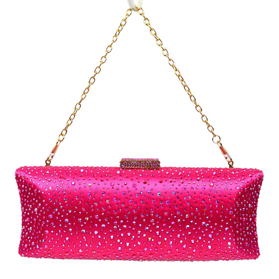 Fuchsia Luxury Satin Evening Handbag Clutch Bag Bridal Party Purse, is the perfect choice to carry on the special occasion with your handy stuff. It is lightweight and easy to carry throughout the whole day. You'll look like the ultimate fashionista carrying this trendy clutch Bag. The beautiful design makes it stunning and will increase your beauty to a greater extent making you stand out from the crowd.