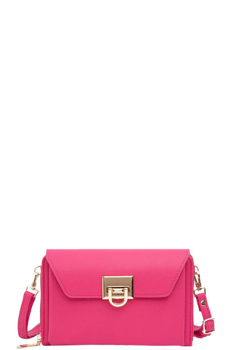 Fuchsia Solid Color Faux Leather Women's Clutch Crossbody Bag, Show your trendy side with this awesome Crossbody bag. Ladies Fashion Bag is made of high-quality Faux leather, It feels comfortable, and the solid color denotes sophistication and stylish. Hands-Free Cross-Body adds an instant runway style to your look, giving it ladylike chic. Detachable, adjustable crossbody strap. Perfect Birthday Gift, Anniversary Gift, Mother's Day Gift, Graduation Gift, Valentine's Day Gift.
