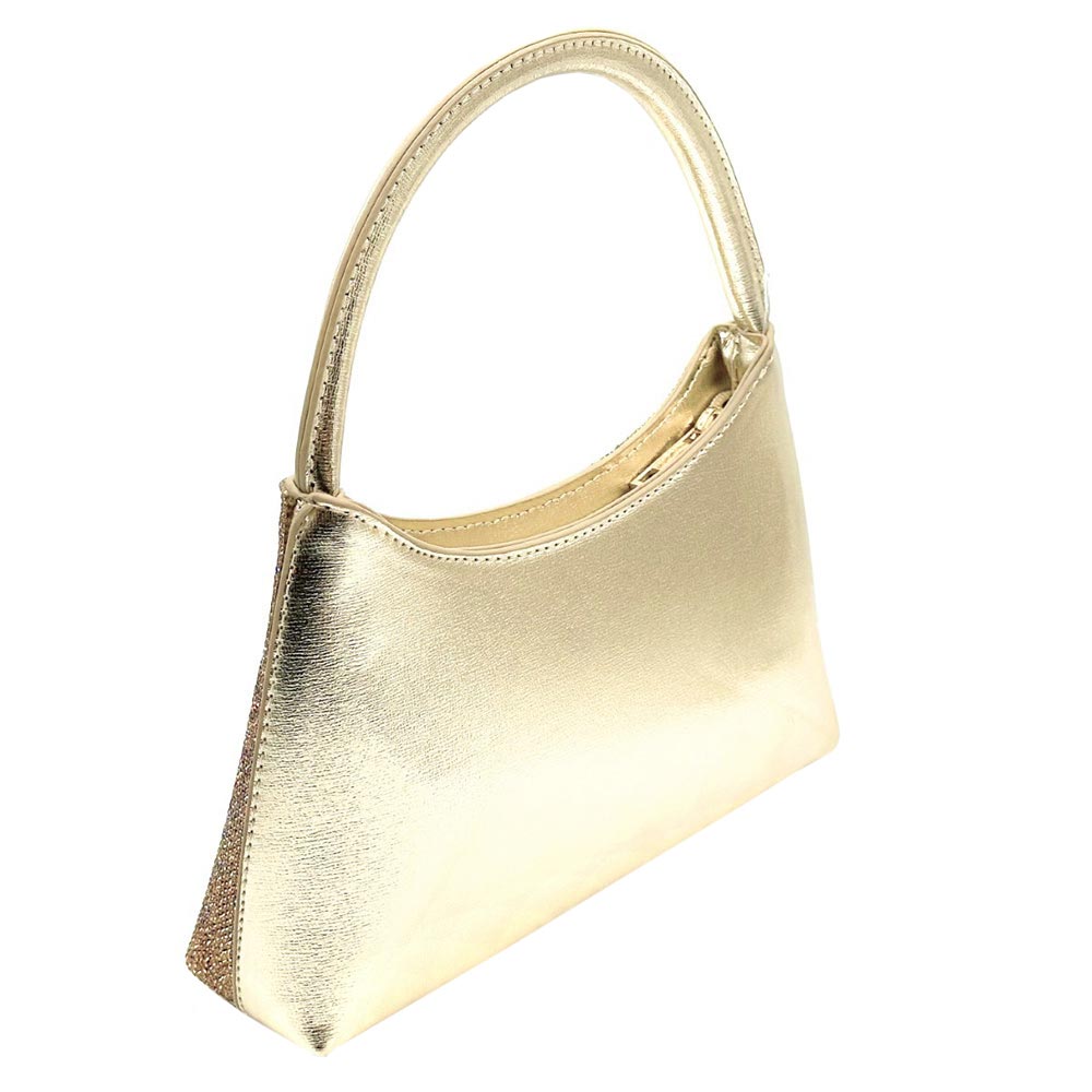 Gold Bling Tote Evening Bag, is beautifully designed and fit for all occasions & places. Show your trendy side with this awesome tote evening bag. Have fun and look stylish. Versatile enough for carrying straight through the week, perfectly lightweight to carry around all day. Perfect for makeup, money, credit cards, keys or coins, and many more things.