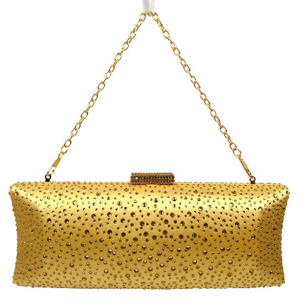 Gold Luxury Satin Evening Handbag Clutch Bag Bridal Party Purse, is the perfect choice to carry on the special occasion with your handy stuff. It is lightweight and easy to carry throughout the whole day. You'll look like the ultimate fashionista carrying this trendy clutch Bag. The beautiful design makes it stunning and will increase your beauty to a greater extent making you stand out from the crowd.