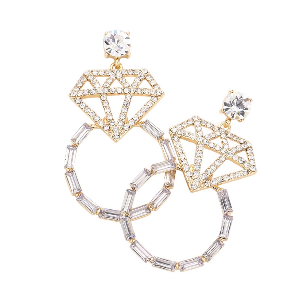 Gold Multi Stone Diamond Ring Dangle Evening Earrings, are beautifully designed to put on a pop of color and complete your ensemble. Perfect for adding beauty & glamor everywhere with these diamond ring dangle evening earrings. It looks so pretty, bright, and elegant on any special occasion. These evening dangle earrings are handcrafted jewelry that fits your lifestyle.