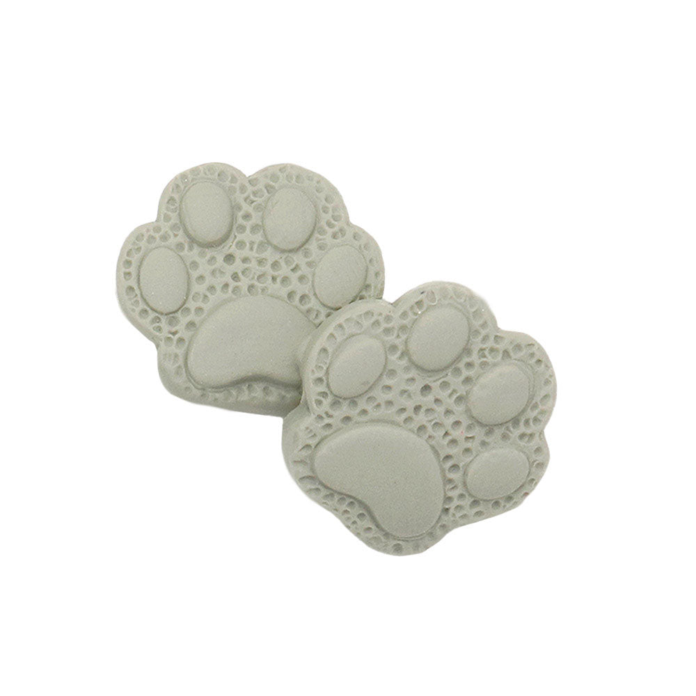 Gray Funny Paw Polymer Clay Stud Earrings, Animal inspired paw dangle earrings fun handcrafted jewelry that fits your lifestyle, adding a pop of pretty color. Enhance your attire with these vibrant artisanal earrings to show off your fun trendsetting style. Great gift idea for Wife, Mom, or your Loving One. Perfect Birthday Gift, Just Because Gift, Thank you Gift.