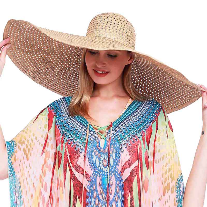 Khaki Trendy Solid Straw Sun Hat, adds a great accent to your wardrobe, This elegant, timeless & classic Hat looks cool & fashionable. Perfect for that bad hair day, or simply casual everyday wear; Great gift for that fashionable on-trend friend. Perfect Gift Birthday, Holiday, Anniversary, Valentine's Day.