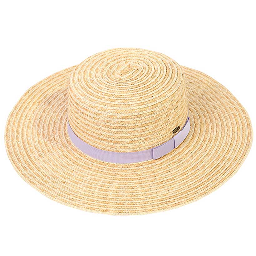 Lavender CC Boater Sunhat with Solid, fashionable design and vibrant color will make you more attractive. It's a great accessory for any outfit. Whether you’re basking under the summer sun at the beach, lounging by the pool, or kicking back with friends at the lake. Perfect gifts for Prom, birthdays, holidays, or any occasion.