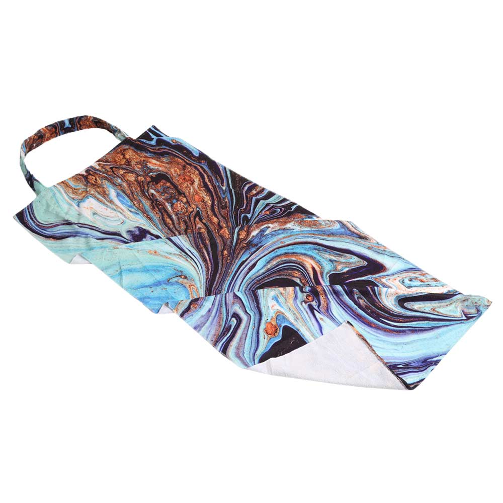 Light Blue Abstract Print Beach Towel and Tote Bag, great for relaxing under the sun, it’s time to enjoy those summertime vibes with a fun day at the beach, vacay or by the poolside with all your friends! This towel and tote bag can be used for two purposes at once. You can carry it and use it as a towel after bathing at the beach.
