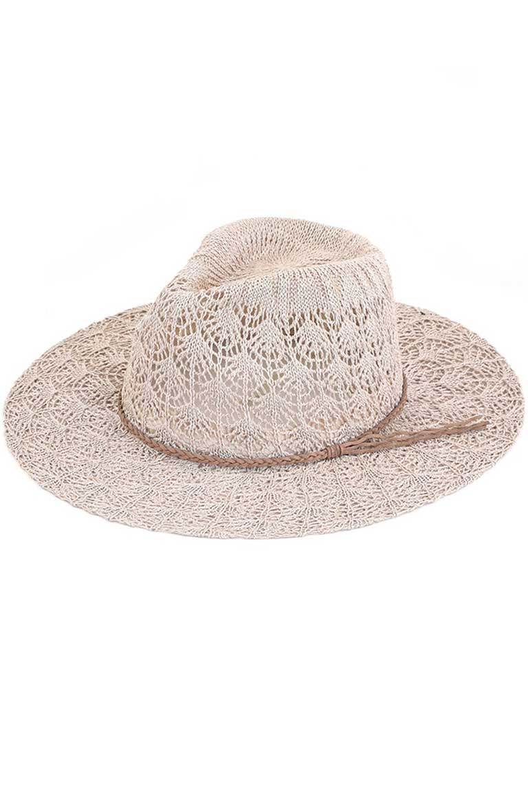 Light Taupe C.C Horseshoe Lace Knitting Panama Hat, whether you’re basking under the summer sun at the beach, lounging by the pool, or kicking back with friends at the lake, a great hat can keep you cool and comfortable even when the sun is high in the sky. Comfortable, and perfect for keeping the sun off of your face, neck, and shoulders, ideal for travelers who are on vacation or just spending some time in the great outdoors.