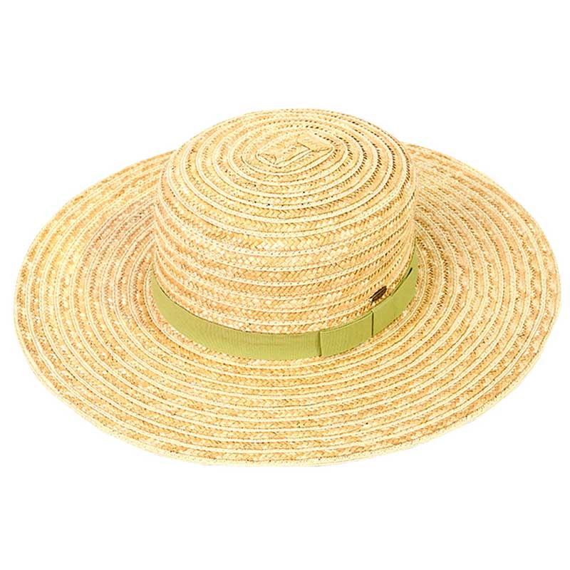 Lime CC Boater Sunhat with Solid, fashionable design and vibrant color will make you more attractive. It's a great accessory for any outfit. Whether you’re basking under the summer sun at the beach, lounging by the pool, or kicking back with friends at the lake. Perfect gifts for Prom, birthdays, holidays, or any occasion.