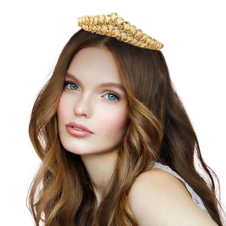 Lt Col Topaz Crystal Teardrop Cluster Pageant Queen Tiara, Perfect for adding just the right amount of shimmer & shine, will add a touch of class, beauty and style to your hair sparkling all day & all night long.