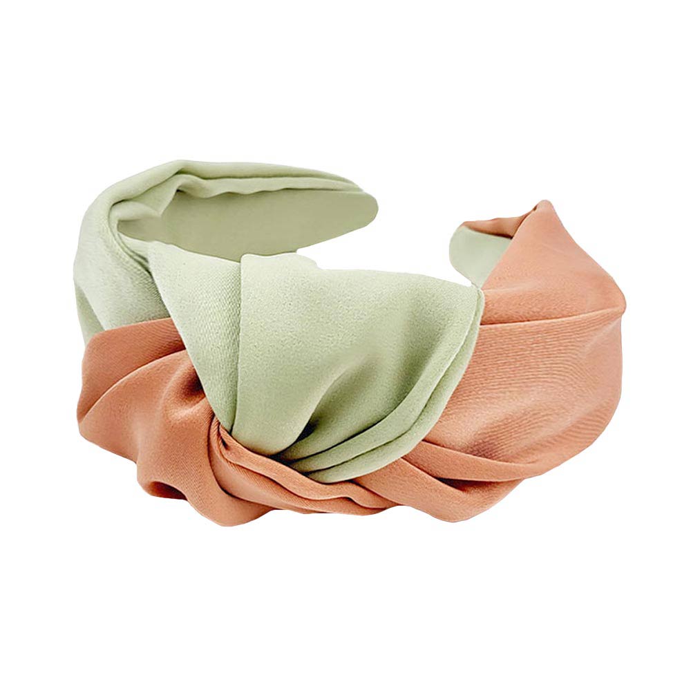 Mint Orange Two Tone Burnout Knot Headband, This headband is very comfortable to wear for everyday use as well as on special Occasions. Push back your hair with this exquisite knotted headband, and spice up any plain outfit! Be ready to receive compliments. Be the ultimate trendsetter wearing this chic headband with all your stylish outfits! Exquisite enough to use on your festive day.