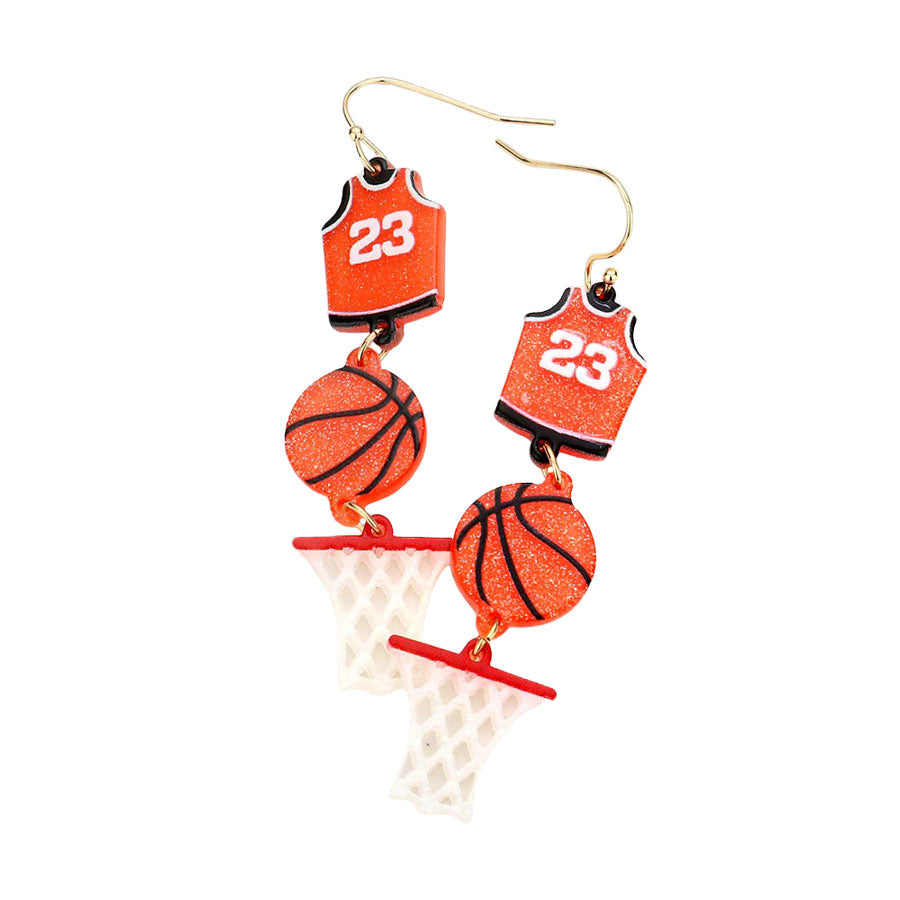 Multi Acetate Basketball Uniform Ball Net Drop Down Earrings, these Basketball Uniform Ball Net Drop Down Earrings are elegant, and fun, and make a great addition to any outfit! Very lightweight and eye-catchy! Also as a sweet gift for your woman, ladies, mother, daughter, wife, friends, or a special treat for yourself.
