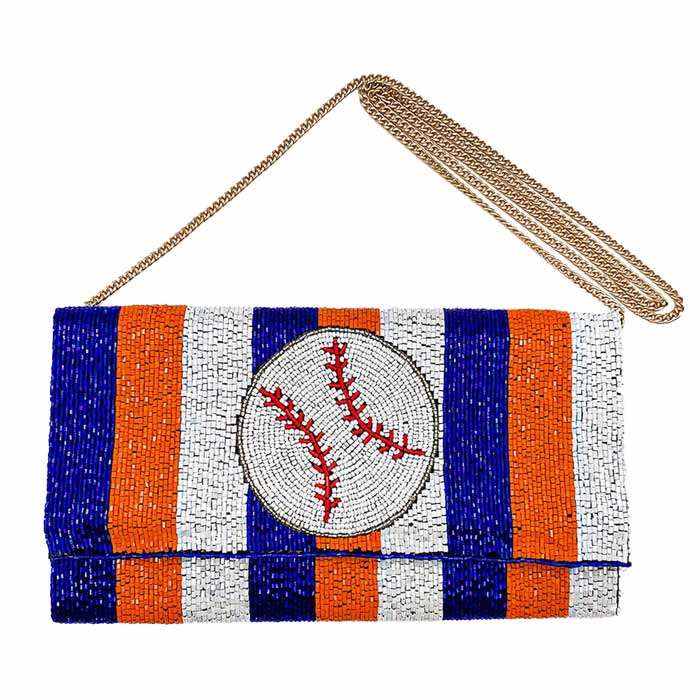 Multi Beaded Baseball Clutch Crossbody Bag, look like the ultimate fashionista when carrying this small clutch bag, great for when you need something small to carry or drop in your bag. Keep your keys handy & ready for opening doors as soon as you arrive which easily makes your events more enjoyable. This crossbody bag enhances your beauty and makes you more attractive.