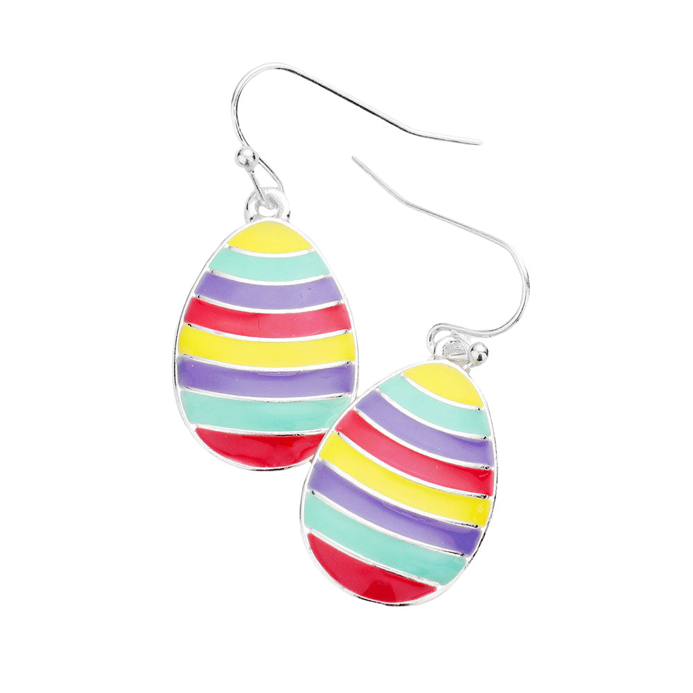 Multi Enamel Easter Egg Dangle Earrings, embrace the easter spirit with these Enamel Easter Egg Dangle Earrings. These Earrings are stunning! These earrings will match any Easter party outfit and easily create a unique and eye-catching Easter look. These earrings are nice gifts for your family and friends.