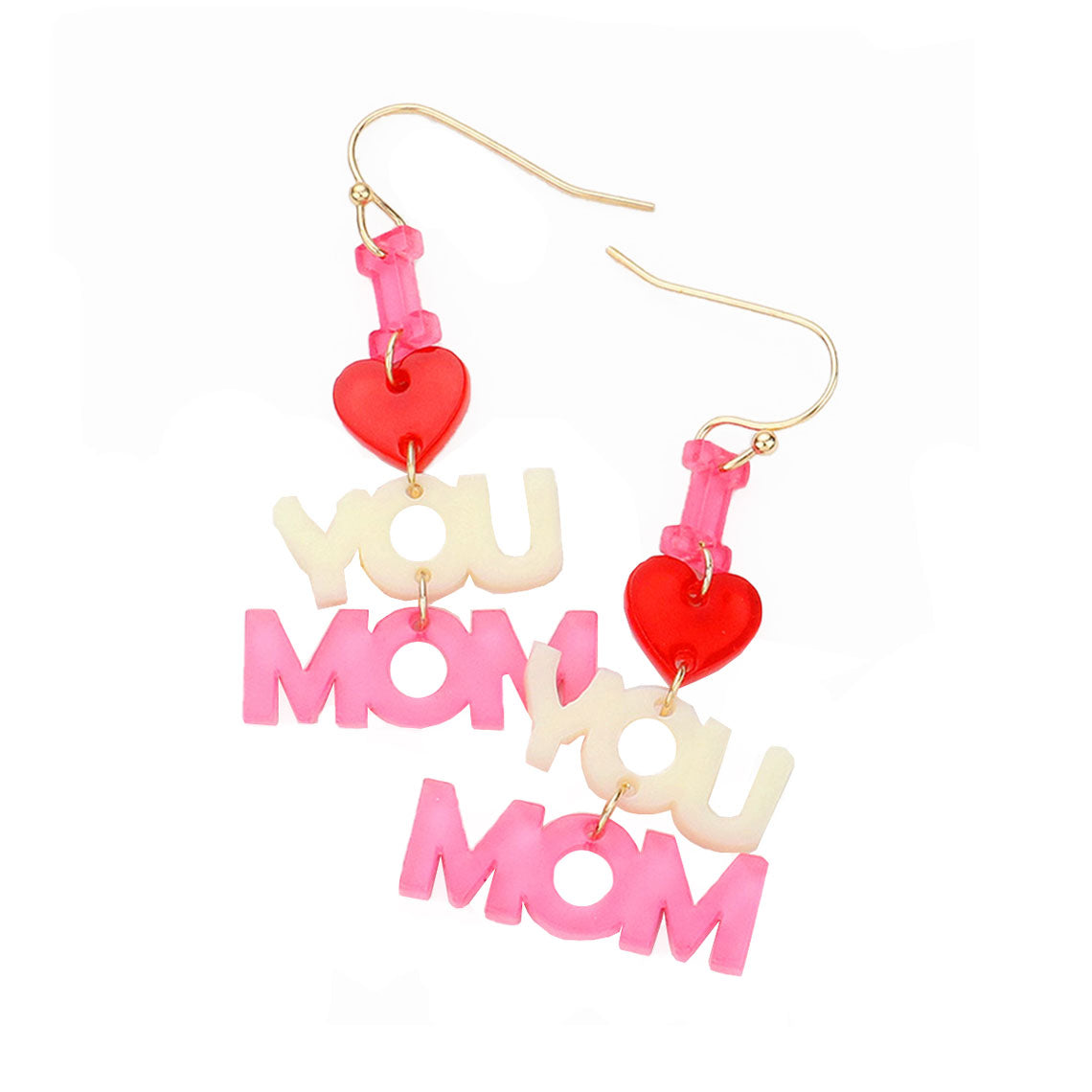 Multi I Love You Mom Message Resin Dangle Earrings. Make your mom feel special with this gorgeous earrings gift. Designed to add a gorgeous stylish glow to any outfit. Show mom how much she is appreciated & loved. Beautifully crafted design adds a gorgeous glow to any outfit. Jewelry that fits your lifestyle! Perfect Birthday Gift, Anniversary Gift, Mother's Day Gift, Anniversary Gift, Graduation Gift, Prom Jewelry, Just Because Gift, Thank you Gift.