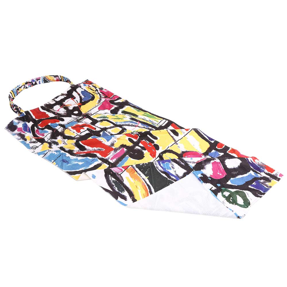Multi Trendy Abstract Print Beach Towel And Tote Bag, great for relaxing under the sun, it’s time to enjoy those summertime vibes with a fun day at the beach, vacay or by the poolside with all your friends! It is a great gift for your friends, wife, mother, best friend, or girlfriend.