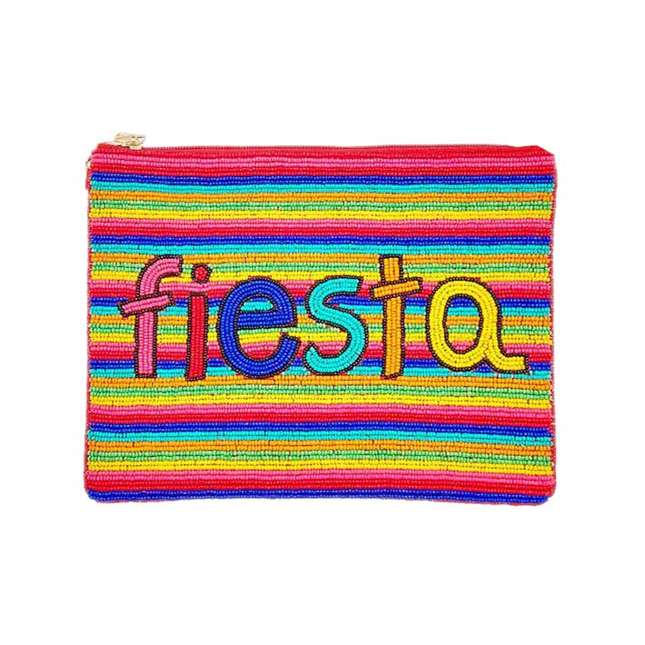 Multi Fiesta Seed Beaded Message Clutch Crossbody Bag, these awesome fiesta message clutch crossbody bags are a wonderful accessory for your fiesta Day outfit or any other occasion where you need some extra luck! Be the ultimate fashionista carrying this trendy fiesta Seed Beaded clutch bag! Great for when you need something small to carry or drop in your bag. perfect for makeup, money, credit cards, keys or coins, and many more things.