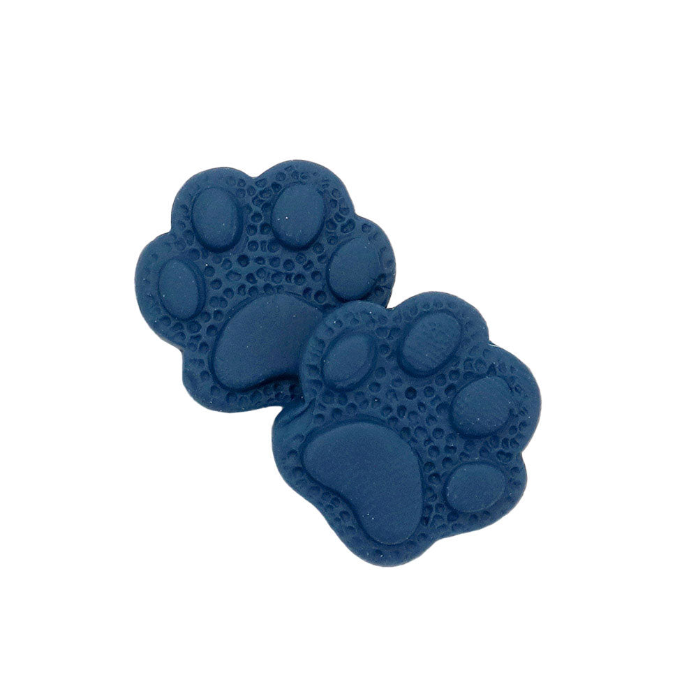 Navy Funny Paw Polymer Clay Stud Earrings, Animal inspired paw dangle earrings fun handcrafted jewelry that fits your lifestyle, adding a pop of pretty color. Enhance your attire with these vibrant artisanal earrings to show off your fun trendsetting style. Great gift idea for Wife, Mom, or your Loving One. Perfect Birthday Gift, Just Because Gift, Thank you Gift.