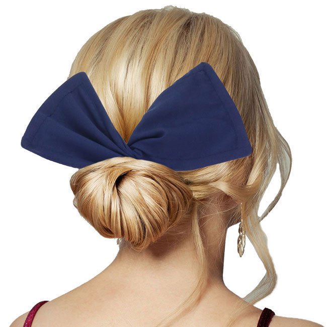 Navy Solid Color Deft Bun Maker Hair Band. Deft Bun Maker Hair Band making you feel extra glamorous. Push back your hair with this pretty Bun Maker Hair Band, add a pop of color to any plain outfit! Be ready to receive compliments. Be the ultimate trendsetter wearing this chic headband with all your stylish outfits!