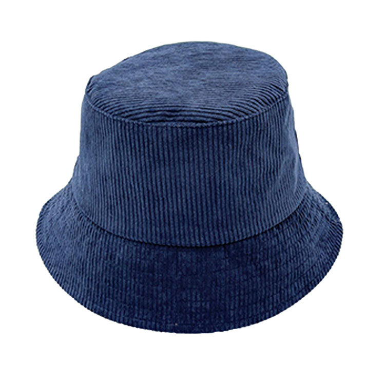 Navy Solid Corduroy Bucket Hat, show your trendy side with this floral corduroy bucket hat. Adds a great accent to your wardrobe, This elegant, timeless & classic Bucket Hat looks fashionable. Perfect for that bad hair day, or simply casual everyday wear; Accessorize the fun way with this solid Corduroy bucket hat. It's the autumnal touch you need to finish your outfit in style. Awesome winter gift accessory.