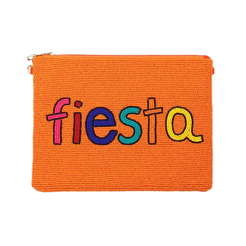 Neon Orange Fiesta Seed Beaded Message Clutch Crossbody Bag, these awesome fiesta message clutch crossbody bags are a wonderful accessory for your fiesta Day outfit or any other occasion where you need some extra luck! Be the ultimate fashionista carrying this trendy fiesta Seed Beaded clutch bag! Great for when you need something small to carry or drop in your bag. perfect for makeup, money, credit cards, keys or coins, and many more things.