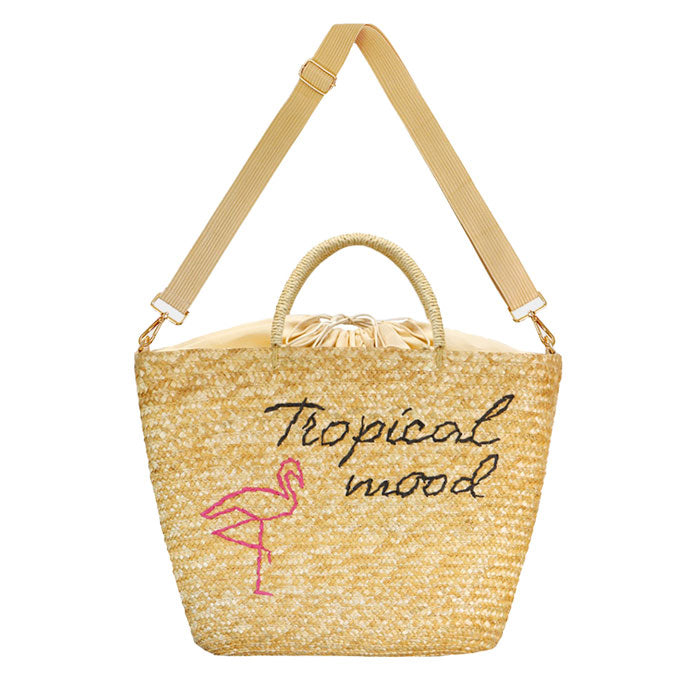 Neutral Tropical Mood Flamingo Weaving Beach Tote Crossbody Bag. Show your trendy side with this awesome tote bag. Have fun and look stylish. Versatile enough for carrying through the week, perfectly lightweight to carry around all day. Perfect Birthday Gift, Anniversary Gift, Mother's Day Gift, Valentine's Day Gift.
