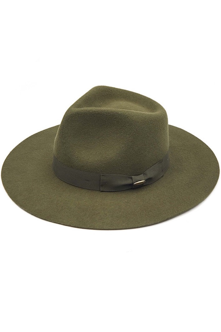 Olive C.C Wool Felt Detailed Panama Summer Sun Hat With Ribbon Band Trim; Unique, timeless & classic Summer Sun Fedora Hat has a ribbon band trim material accent. Trendy Birthday, Holiday Gift, Christmas Gift, Regalo de Navided, Bad hair days, casual everyday wear, Anniversary Gift, Fall Outfit, Cool Fashion Fedora, Valentine's Day Gift