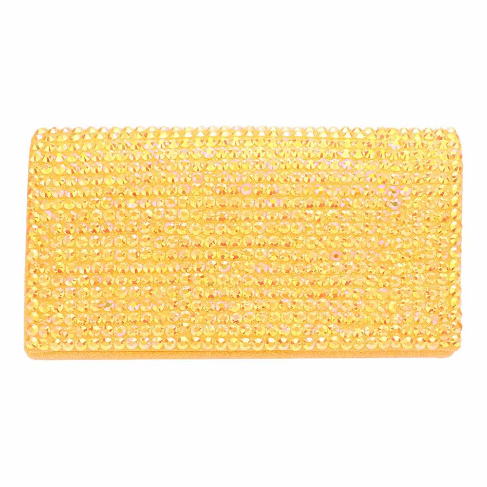 Orange Bling Studded Evening Clutch Crossbody Bag, is the perfect choice to carry on the special occasion with your handy stuff. It is lightweight and easy to carry throughout the whole day. You'll look like the ultimate fashionista while carrying this Crossbody Evening Bag. This stunning Bling Studded Clutch bag is perfect for weddings, parties, evenings, cocktail parties, wedding showers, receptions, proms, etc.
