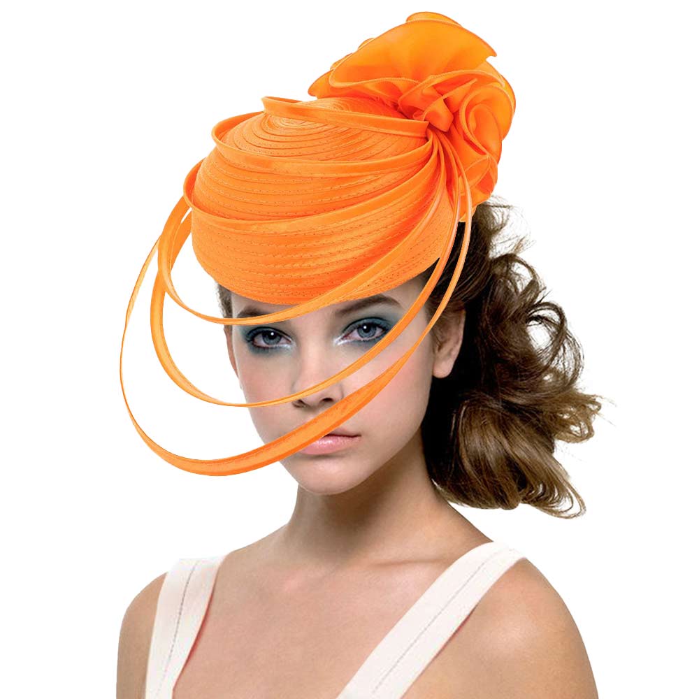 Orange Fabric Pointed Elastic String Dressy Hat, is an elegant and high fashion accessory for your modern couture. Unique and elegant hats, family, friends, and guests are guaranteed to be astonished by this elastic string dressy hat. The fascinator hat with exquisite workmanship is soft, lightweight, skin-friendly, and very comfortable to wear. The trendy and stunning style adds a touch of ethereal fairytale sparkle to your, which makes you more charming in the crowd.