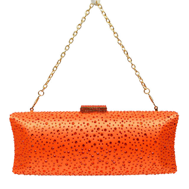 Orange Luxury Satin Evening Handbag Clutch Bag Bridal Party Purse, is the perfect choice to carry on the special occasion with your handy stuff. It is lightweight and easy to carry throughout the whole day. You'll look like the ultimate fashionista carrying this trendy clutch Bag. The beautiful design makes it stunning and will increase your beauty to a greater extent making you stand out from the crowd.