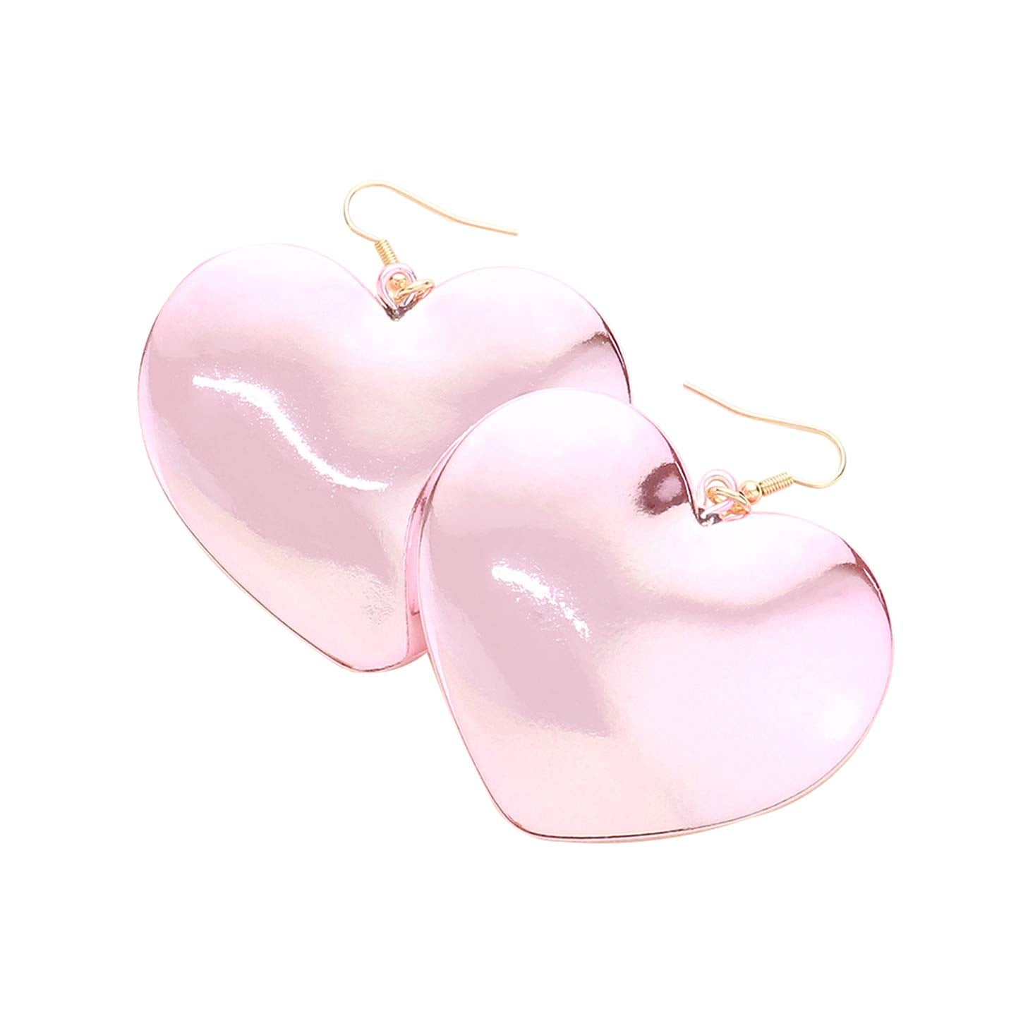 Pink Heart Dangle Earrings, take your love for statement accessorizing to a new level of affection with these heart-dangle earrings. Accent all of your dresses with the extra fun vibrant color with these heart-dangle earrings. Wear these lovely earrings to make you stand out from the crowd & show your trendy choice this valentine.