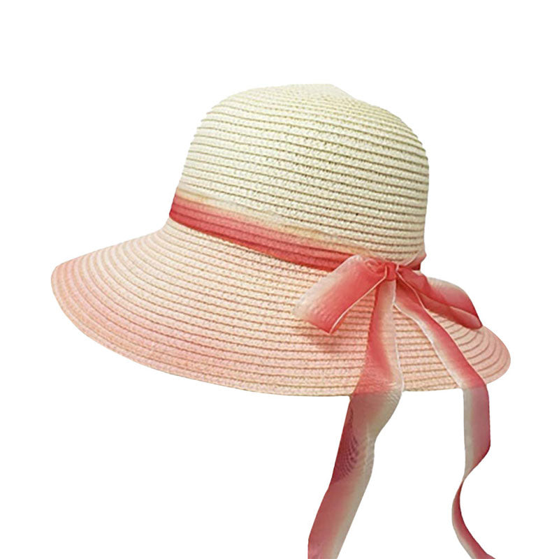 Pink Ombre Bow Band Straw Sun Hat, whether you’re basking under the summer sun at the beach, lounging by the pool, or kicking back with friends at the lake, a great hat can keep you cool and comfortable even when the sun is high in the sky. Large, comfortable, and perfect for keeping the sun off of your face, neck, and shoulders, ideal for travellers who are on vacation or just spending some time in the great outdoors.