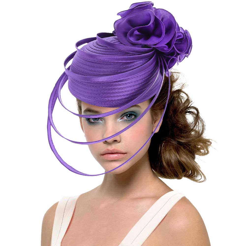 Purple Fabric Pointed Elastic String Dressy Hat, is an elegant and high fashion accessory for your modern couture. Unique and elegant hats, family, friends, and guests are guaranteed to be astonished by this elastic string dressy hat. The fascinator hat with exquisite workmanship is soft, lightweight, skin-friendly, and very comfortable to wear. The trendy and stunning style adds a touch of ethereal fairytale sparkle to your, which makes you more charming in the crowd.