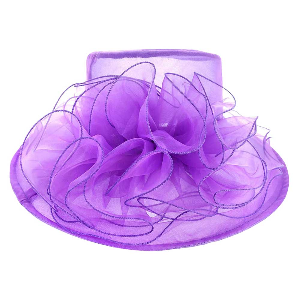 Purple Flower Accented Dressy Hat, is an elegant and high-fashion accessory for your modern couture. Unique and elegant hats, family, friends, and guests are guaranteed to be astonished by this flower-dressy hat. The fascinator hat with exquisite workmanship is soft, lightweight, skin-friendly, and very comfortable to wear. The trendy and stunning style adds a touch of ethereal fairytale sparkle to your, which makes you more charming in the crowd.