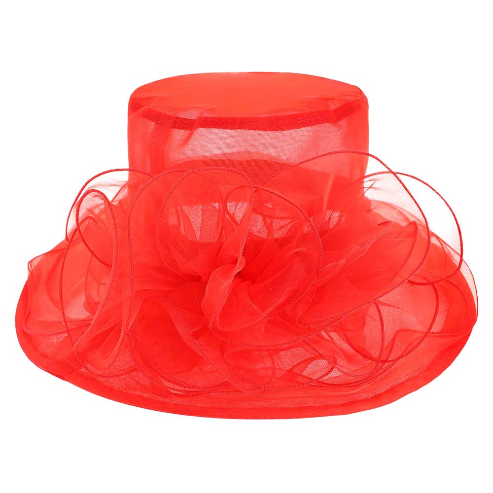 Red Flower Accented Dressy Hat, is an elegant and high-fashion accessory for your modern couture. Unique and elegant hats, family, friends, and guests are guaranteed to be astonished by this flower-dressy hat. The fascinator hat with exquisite workmanship is soft, lightweight, skin-friendly, and very comfortable to wear. The trendy and stunning style adds a touch of ethereal fairytale sparkle to your, which makes you more charming in the crowd.